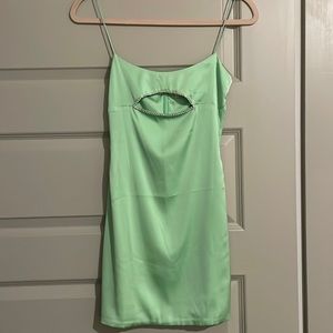 Ohpolly mini satin dress.